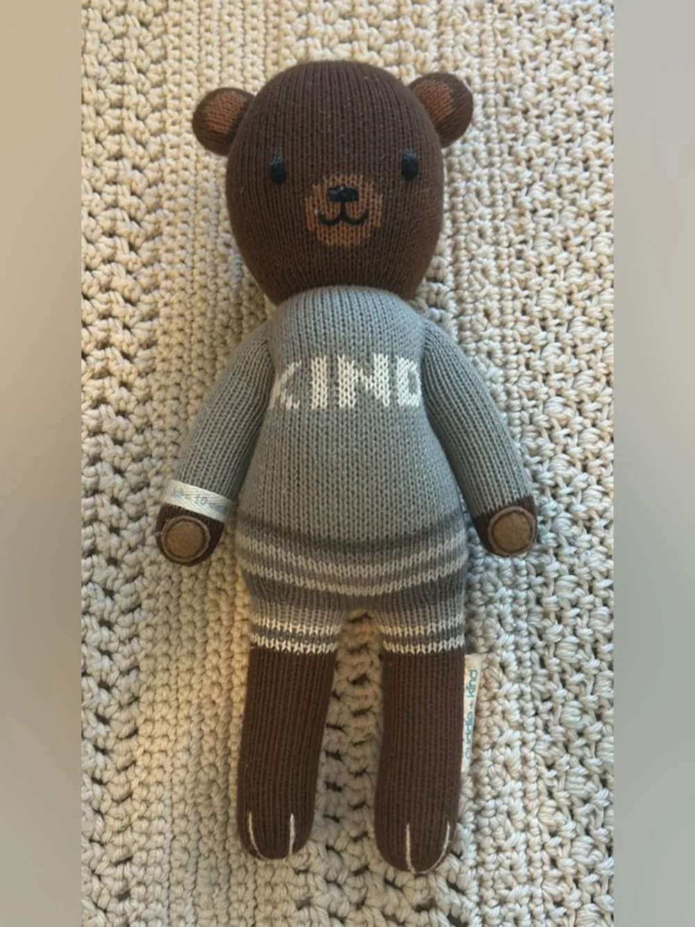 Cuddle + Kind Oliver the Bear 13” Hand Knit Doll OOS